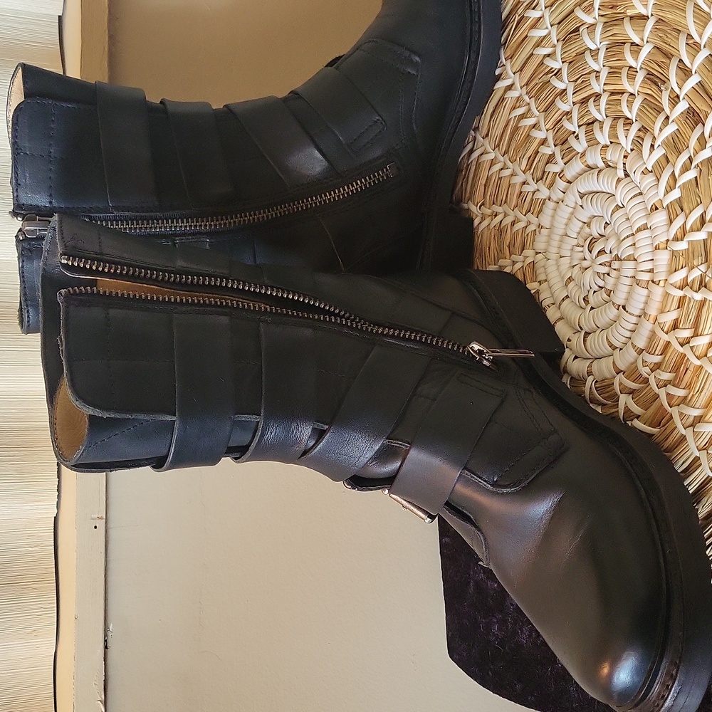 Frye  Black Zip-Up Boots WO's Size 7 EUC - Picture 12 of 12